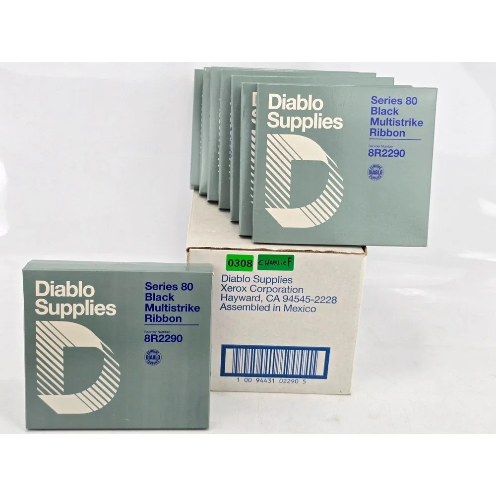 8 Lot NOS - DIABLO SUPPLIES 8R2290 SERIES 80 BLACK‎ MULTISTRIKE RIBBON